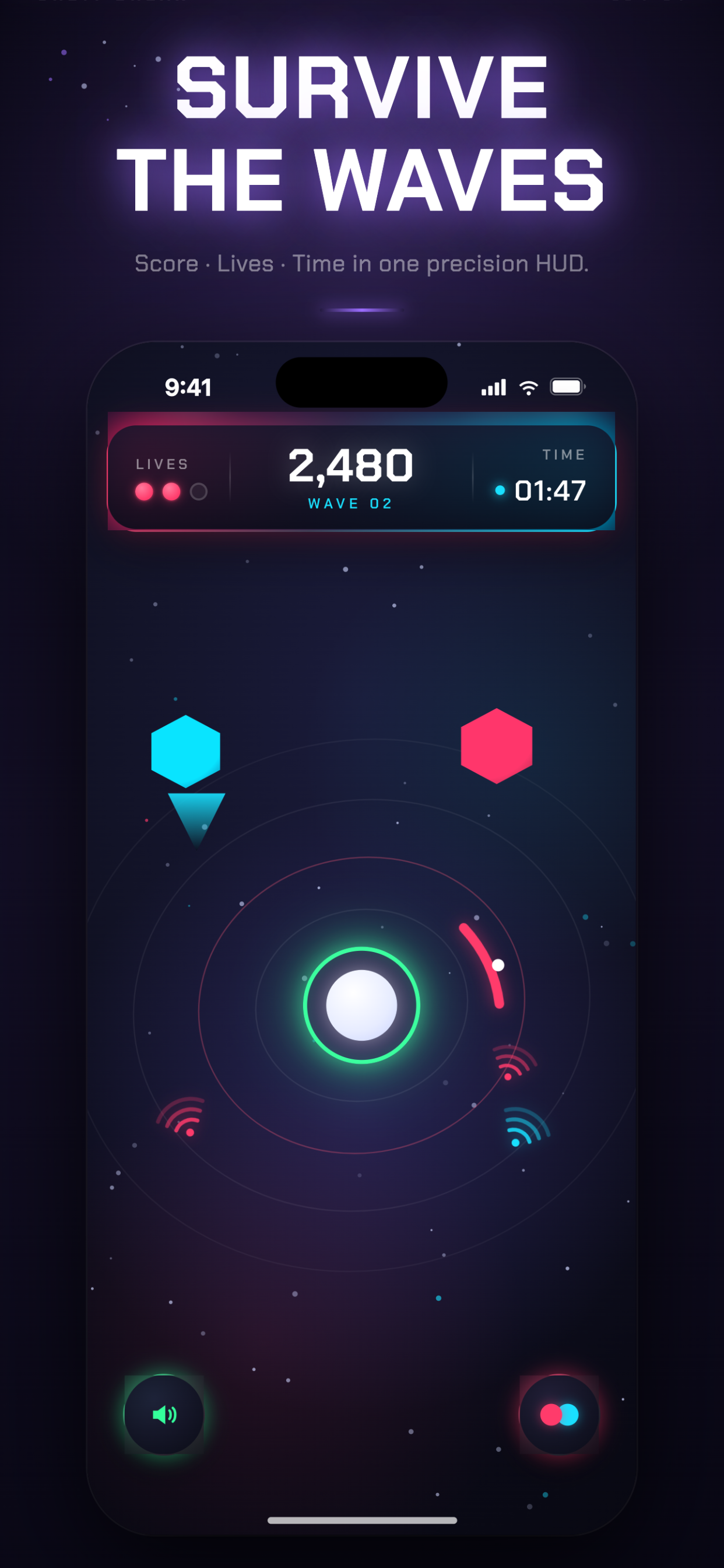 OrbitBreak: Neon Arc Shooter screenshot 3